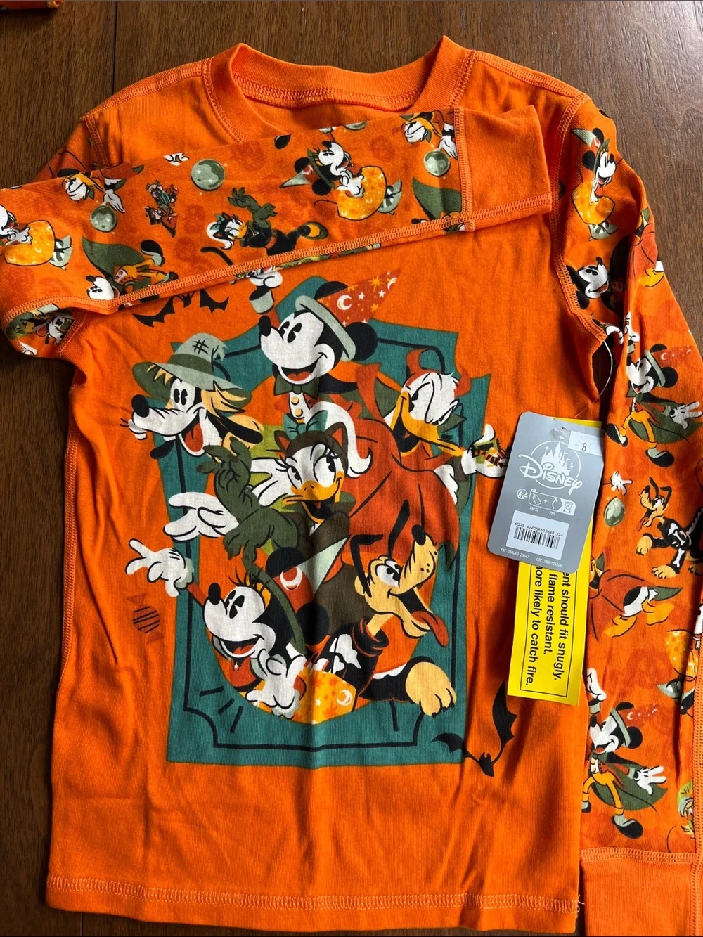 NWT Disney Orange fall pajamas